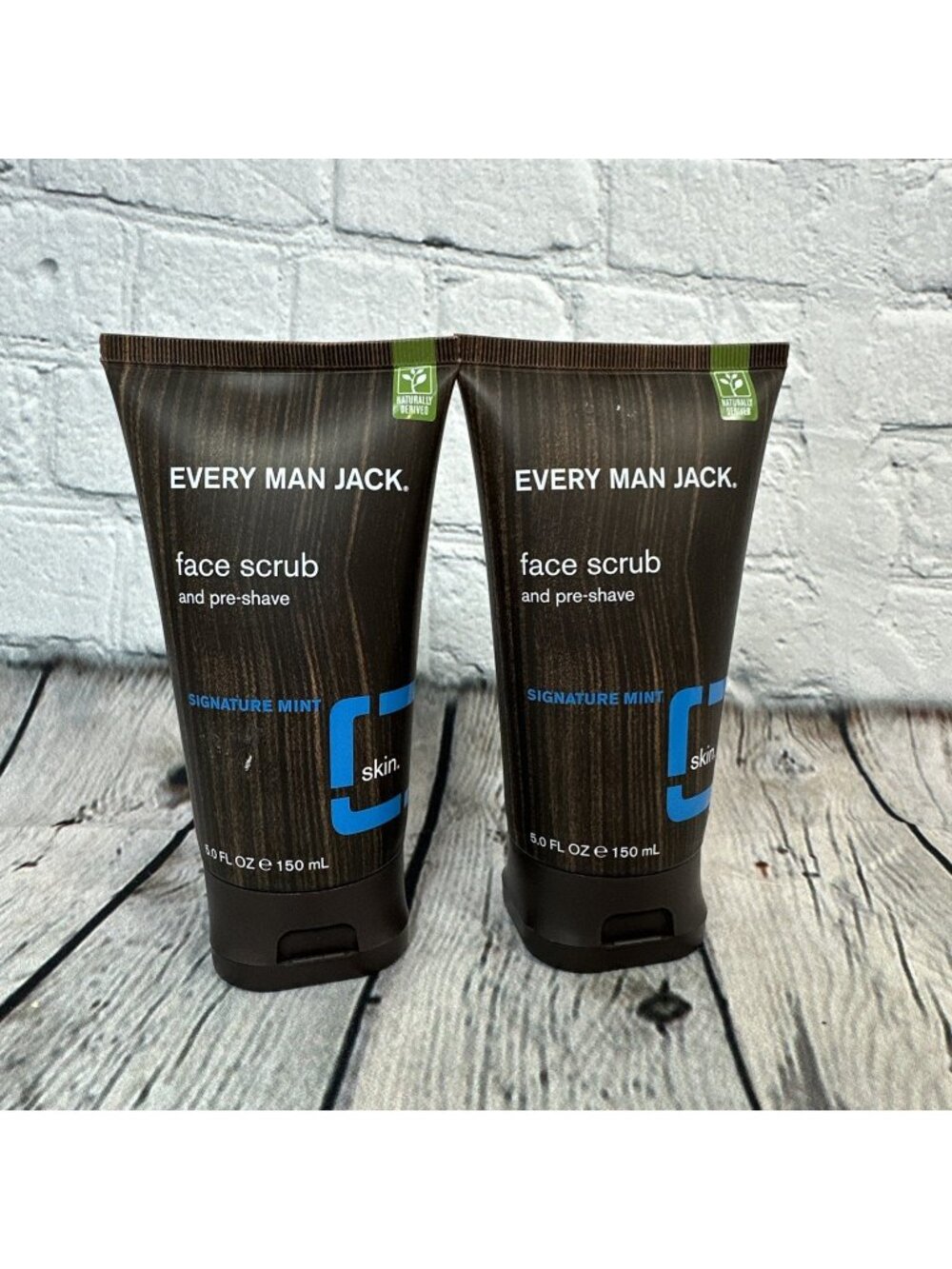 2-5 Oz Every Man Jack Face Scrub and Pre Shave Signature Mint
